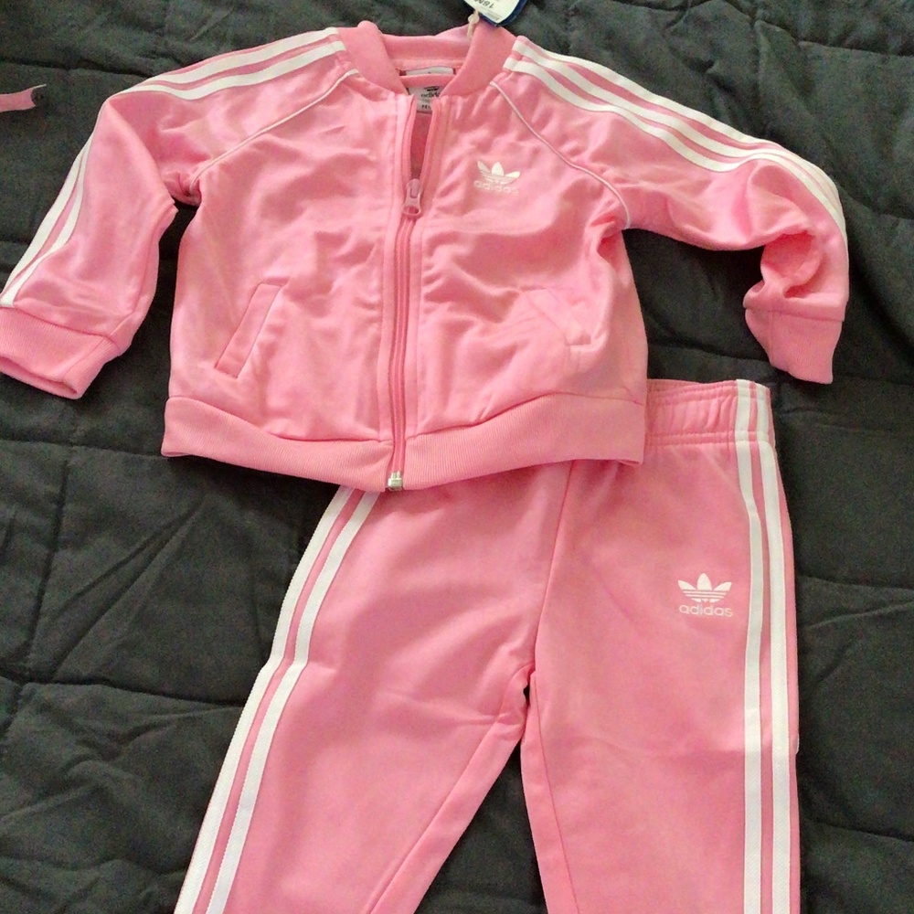 Baby Eva Pink Adidas Tracksuit